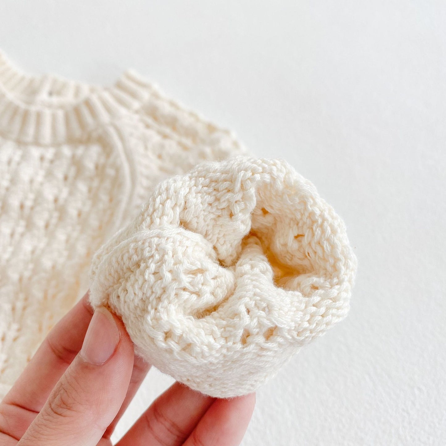 Baby Girl Knitted Dress – Hollow Waist Long Sleeve