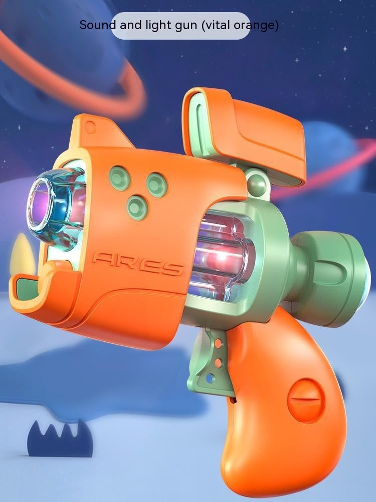 Mini Electric Cartoon Cap Gun Toy – Indoor Light-Up Toy for Kids
