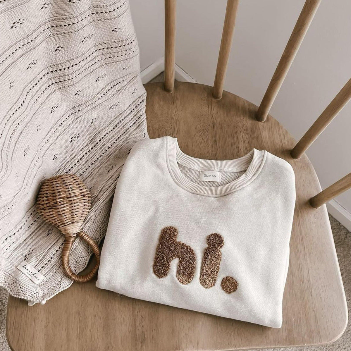 Newborn Casual Long Sleeve Letter Embroidery Romper