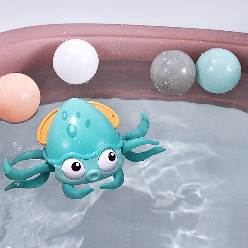 Summer Octopus Bath Toy – Clockwork Water & Land Play