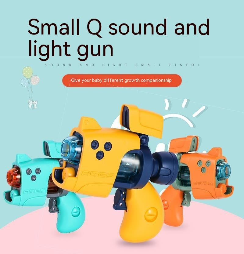 Mini Electric Cartoon Cap Gun Toy – Indoor Light-Up Toy for Kids